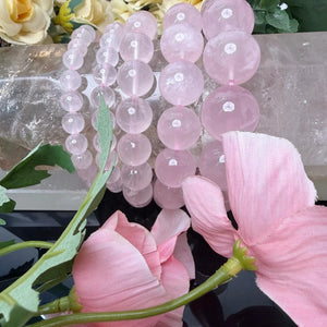 Mozambique Rose Quartz Bracelet Gem Quality (Love & Harmony)