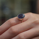 Fluorite Adjustable Rings in Silver