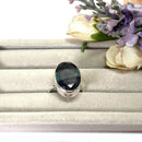 Fluorite Adjustable Rings in Silver