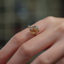 Fluorite Adjustable Rings in Silver