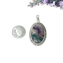 Multi Fluorite Premium Pendants in Silver (Concentration & Clarity)