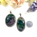 Multi Fluorite Premium Pendants in Silver (Concentration & Clarity)