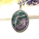 Multi Fluorite Premium Pendants in Silver (Concentration & Clarity)