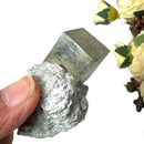 Navajun Pyrite Cube on Matrix Mineral Specimen