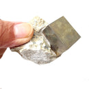 Navajun Pyrite Cube on Matrix Mineral Specimen