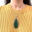 Nephrite Jade Premium Pendants in Silver