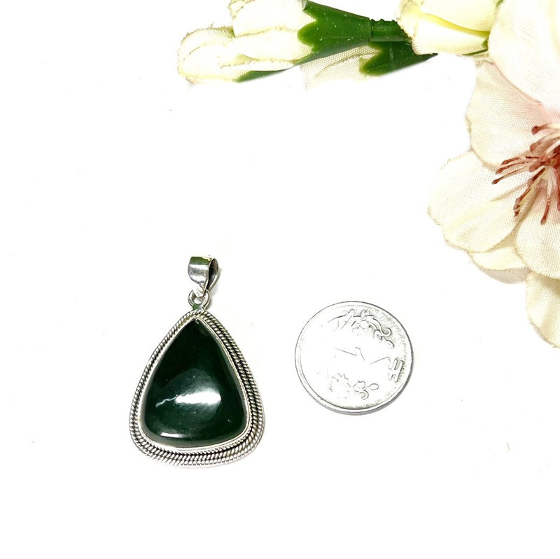 Nephrite Jade Premium Pendants in Silver