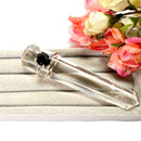 Black Obsidian Adjustable Ring in Silver (1 pc)