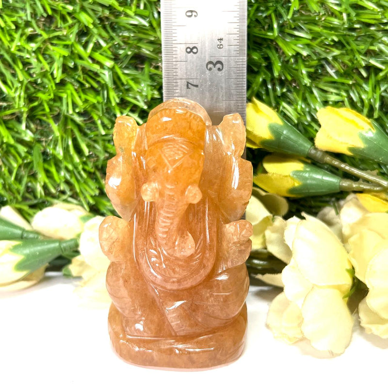 Orange Aventurine Ganesha