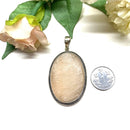 Orange Selenite Premium Pendants in Silver