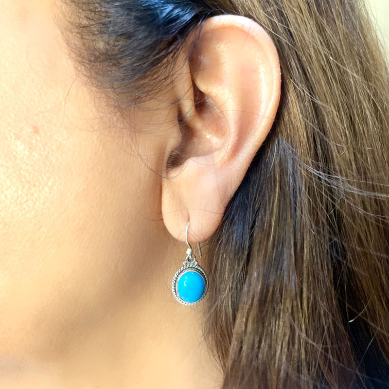 Turquoise Earrings in Silver