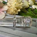 Rose Quartz Adjustable Ring in Silver (for Love and Romance)