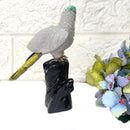 Crystal Parrots on Tall Crystal Logs