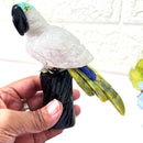 Crystal Parrots on Tall Crystal Logs