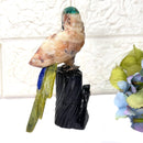 Crystal Parrots on Tall Crystal Logs