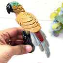 Crystal Parrots on Tall Crystal Logs