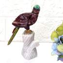 Crystal Parrots on Tall Crystal Logs