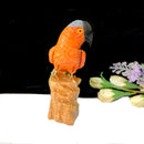 Crystal Parrots on Tall Crystal Logs