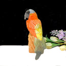 Crystal Parrots on Tall Crystal Logs