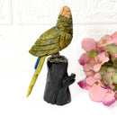 Crystal Parrots on Tall Crystal Logs