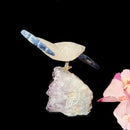 Small Crystal Birds / Parrots on Amethyst Druzy from Brazil