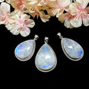 White Moonstone Premium Collection Pendant in Silver (Divine feminine)