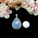 White Moonstone Premium Collection Pendant in Silver (Divine feminine)