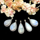 White Moonstone Premium Collection Pendant in Silver (Divine feminine)