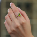 Peridot Adjustable Ring in Silver