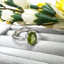 Peridot Adjustable Ring in Silver