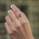 Peridot Adjustable Ring in Silver