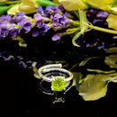 Peridot Adjustable Ring in Silver