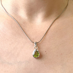 Peridot Pendant in Silver