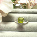 Peridot Adjustable Ring in Silver