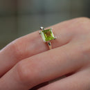 Peridot Adjustable Ring in Silver