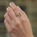 Peridot Adjustable Ring in Silver