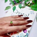 Peridot Adjustable Ring in Silver