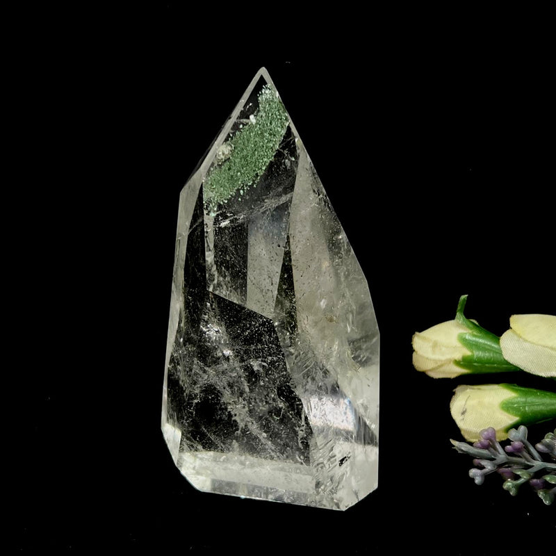 Green Phantom Quartz Free Form with Chlorite