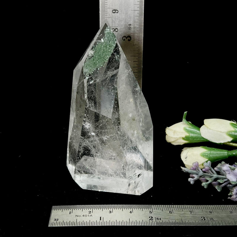 Green Phantom Quartz Free Form with Chlorite