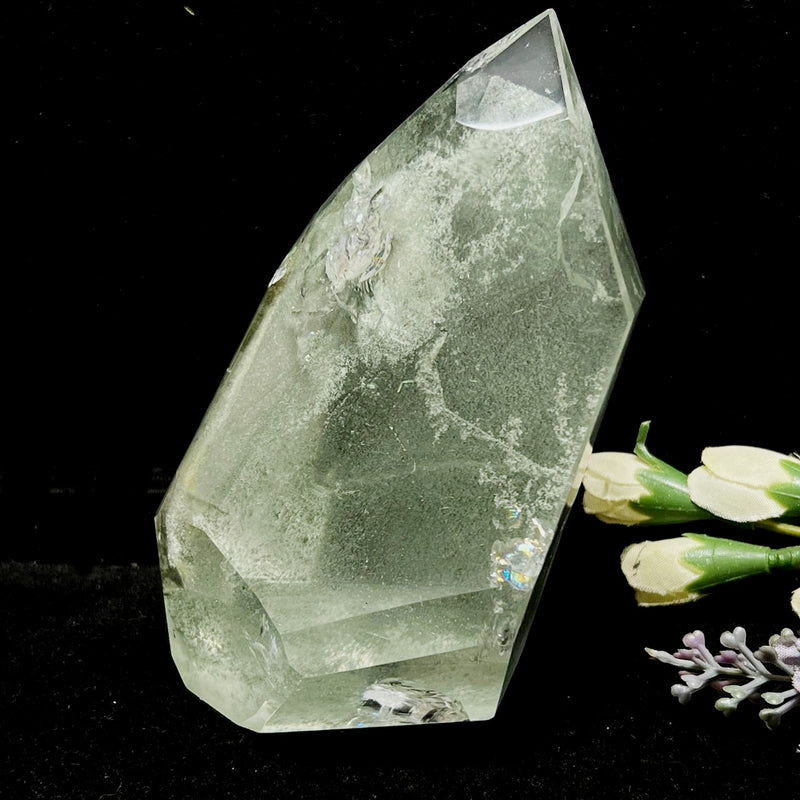 Green Phantom Quartz Free Form with Chlorite