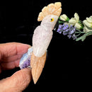 Small Crystal Birds / Parrots on Amethyst Druzy from Brazil