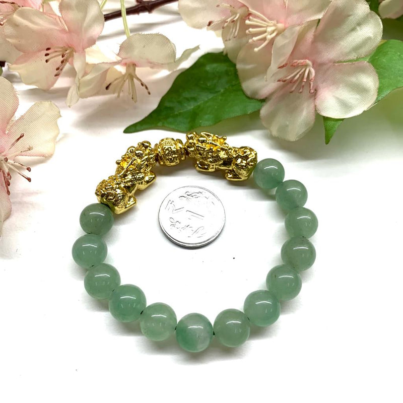 Pixiu Bracelet in Green Aventurine (Attract Abundance)