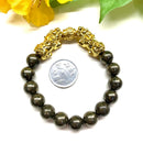 Pixiu Bracelet in Pyrite (Wealth, Name and Fame)