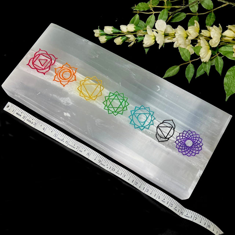 Selenite Rectangle Large Charging Plates