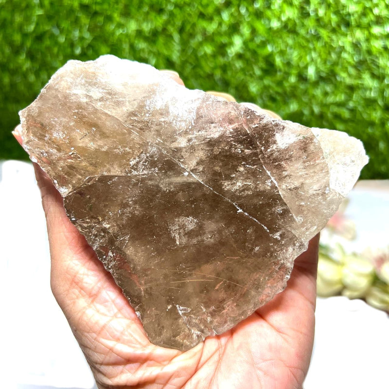 Smokey Quartz One Side Polished Rough (Grounding)