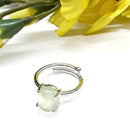 Prehnite Adjustable Ring in Silver