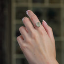 Prehnite Adjustable Ring in Silver