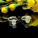 Prehnite Adjustable Ring in Silver