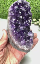 Standing Amethyst Clusters from Uruguay AAA Extra (Very dark Purple)