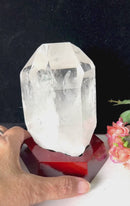 Large Lemurian Clear Quartz on Stand (Master Healers)